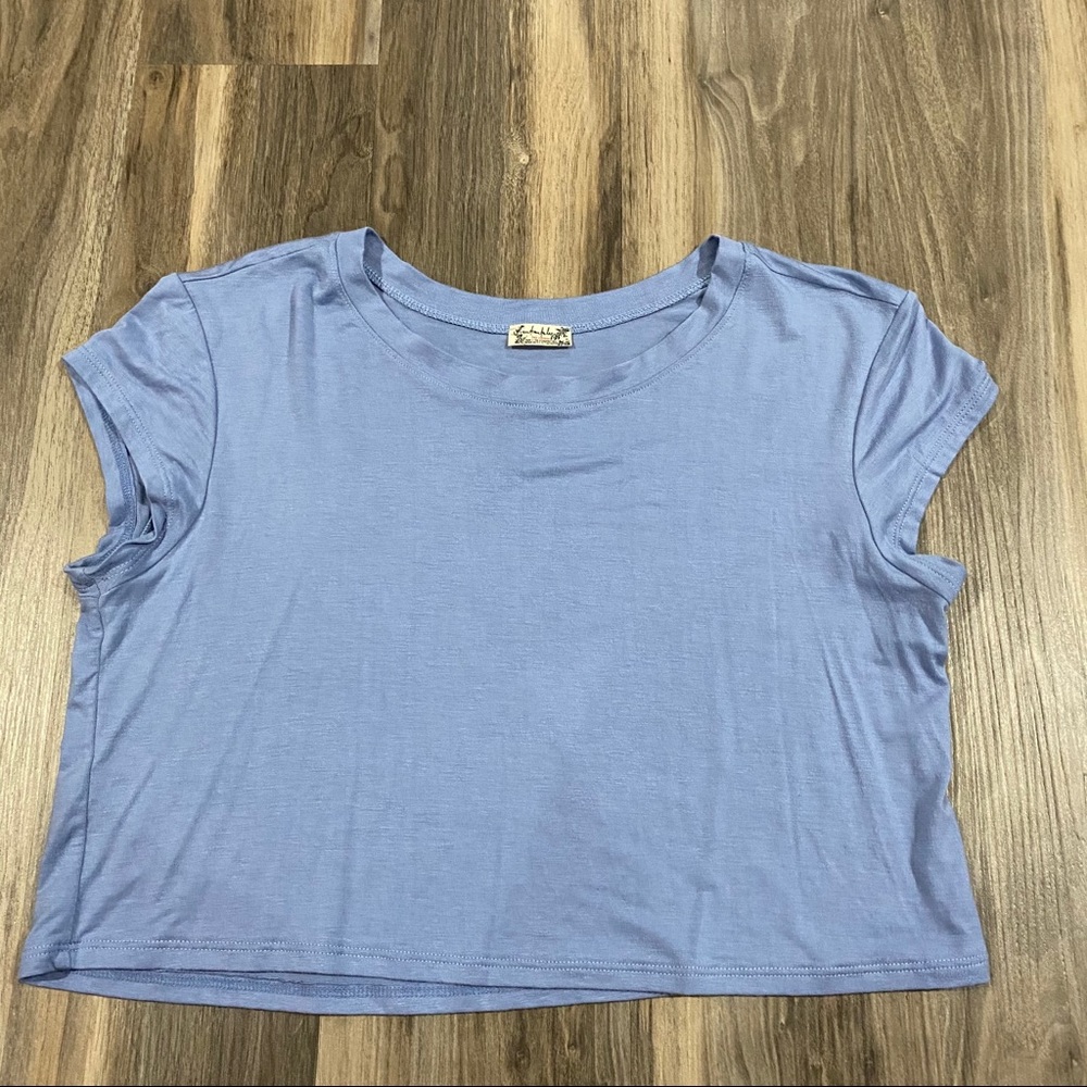 NOT FOR SALE baby blue free people crop top
